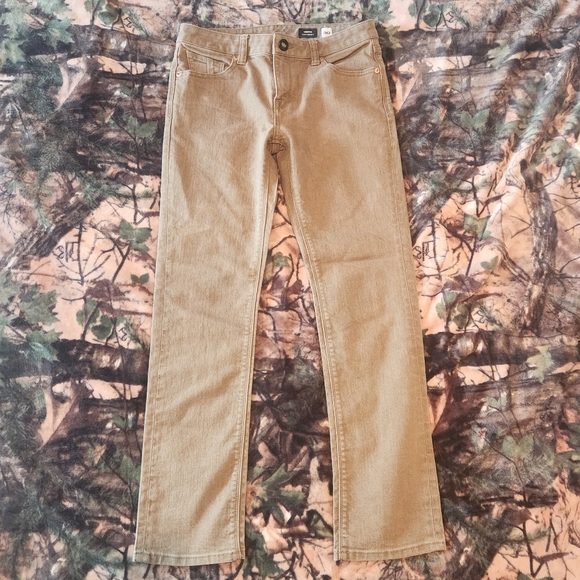 Volcom Stone Vorta Denim Skinny Jeans Khaki Tan Color Size 30x20 - Picture 3 of 11